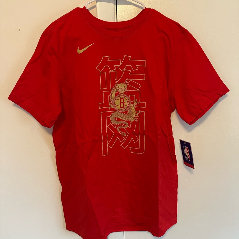 Nike Brooklyn Nets Red Tee - Chinese / Lunar New Year